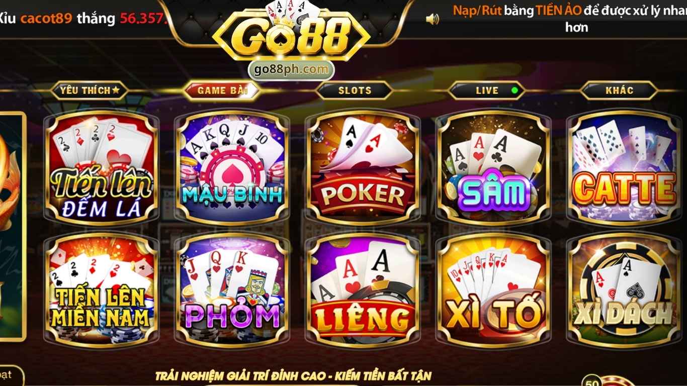 Game đánh bài đổi thưởng tiền thật