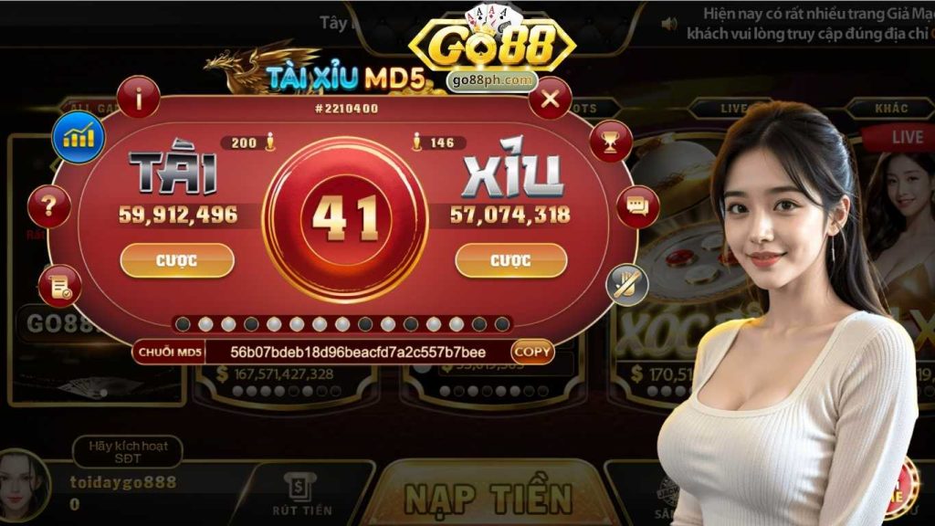 Giới thiệu game Tài Xỉu MD5 Go88