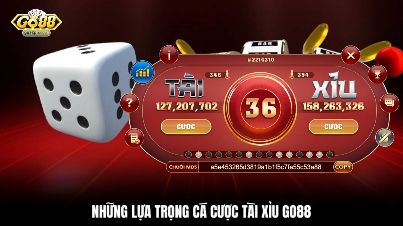 Những cửa cược được chọn trong tài xỉu GO88 Những cửa cược được chọn trong tài xỉu GO88